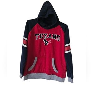 Texans Boys Pullover Hooded Sweater Red And Blue